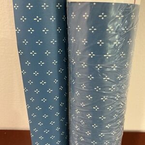 Vintage Waverly  Wallpaper Roll Dot Pattern‎ Blue/White 4322H Sealed With Extra